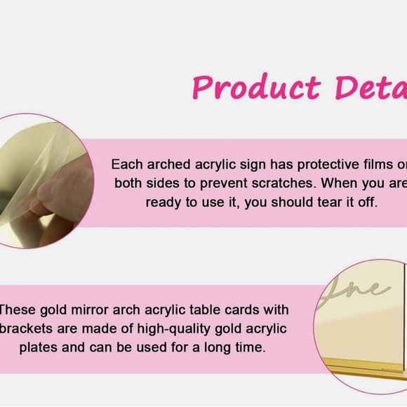 Elegant Gold Table Number Sign - Picture 4 of 6